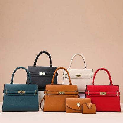 Sac à Main Femme – Cuir Végan Luxe – Forme Structurée – Fermoir Métallique Élégant