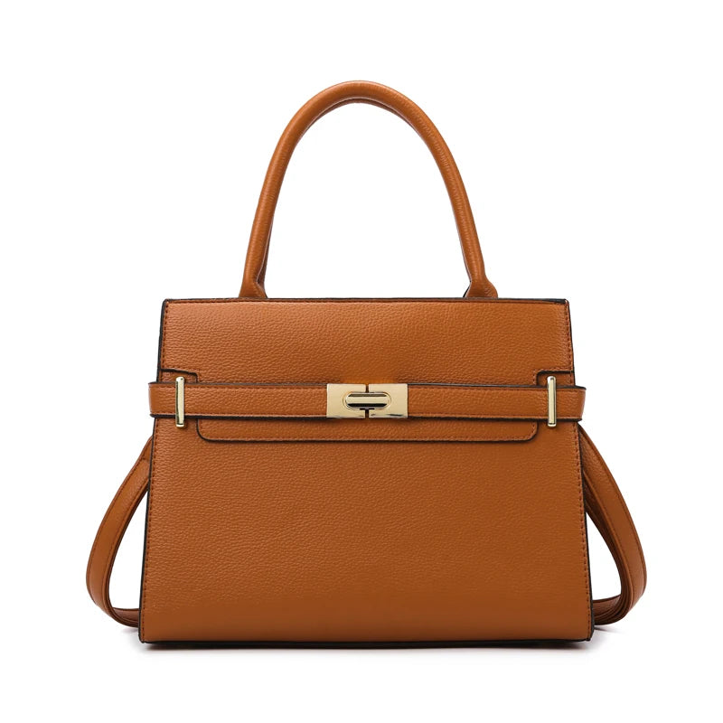 Sac à Main Femme – Cuir Végan Luxe – Forme Structurée – Fermoir Métallique Élégant