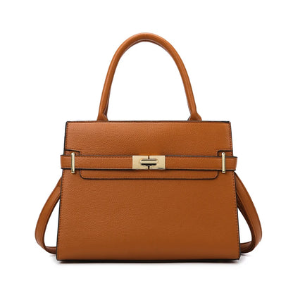 Sac à Main Femme – Cuir Végan Luxe – Forme Structurée – Fermoir Métallique Élégant